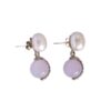 Sucibatu Earrings mabe pearl lavender quartz