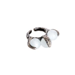 Sucibatu ring silver 3 light blue quartz